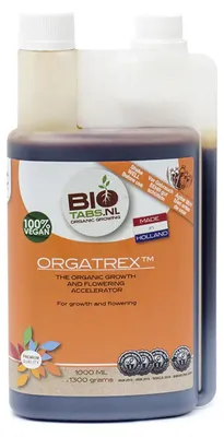 Produktbild von BioTabs Orgatrex 1L - Organischer Flüssigdünger NPK 5-1-5, vegan, für Wachstum und Blüte