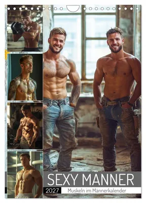 Produktbild von SEXY MÄNNER - Muskeln im Männerkalender (Wandkalender 2027 DIN A4 hoch), CALVENDO Monatskalender