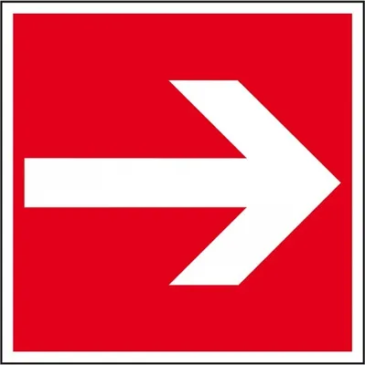 Produktbild von Dreifke® Schild I Brandschutzzeichen Richtungsangabe, praxisbewährt, Kunststo...