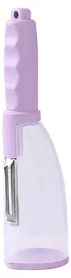 Produktbild von Multifunktionaler, scharfer, ergonomischer Gemüseschäler aus Edelstahl (3-in-1) mit Aufbewahrungsmöglichkeit für Zuhause