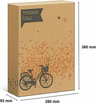 Obrázek produktu pro Dekorativní dárková krabička 360 x 260 x 93 mm Děkujeme