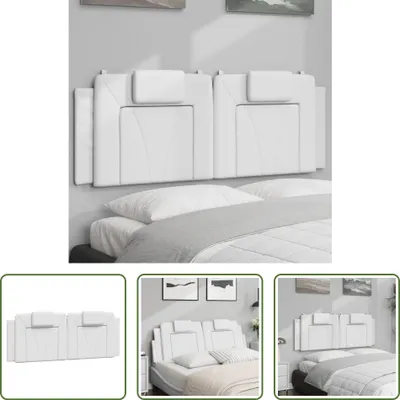 Immagine prodotto di The Living Store Cuscino per testiera bianco 140 cm in ecopelle