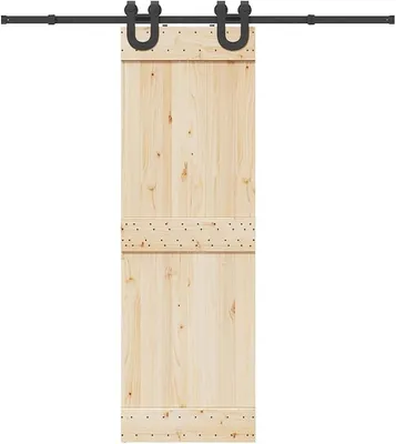Produktbild von Schiebetürbeschlag-Set 200 cm Stahl Schwarz, Schiebetürsystem, Schiebetür Beschlag - 4009721
