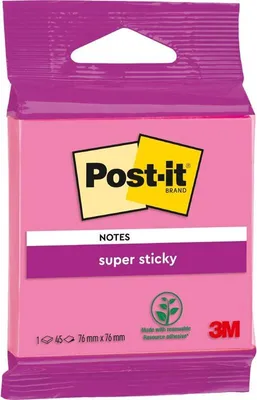 Produktbild von Post-it-MemoBlok 3m Post-It 6920 SS 76x76mm Arsch. Farbe Ein 16 Blister x 45 Blatt