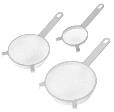 Productafbeelding van Set van 3 Keukenzeven, Ø 8 cm, 14 cm en 18 cm, Kunststof, Wit