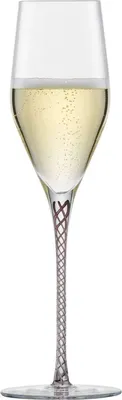 Produktbild von Zwiesel 4 Stück a 2 Stck. SEKT SPIRIT 7 MIT MOUSSIERPUNKT AUBERGINE 121620 + Geschenk handmade