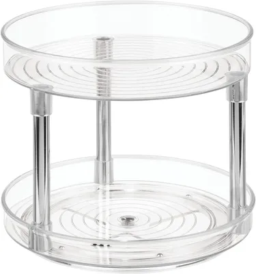 Produktbild von Lazy Susan Drehteller mit Boden, 23 x 23 x 24, Kunststoff, Transparent - iDesign | Linus