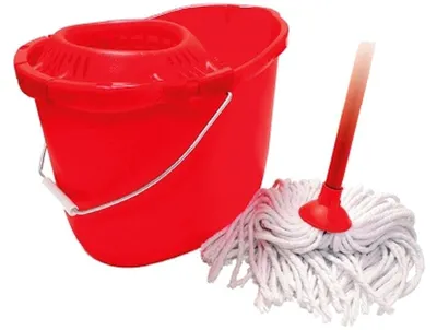 Produktbild von CLEANEX 649, Mop & bucket set, Rot, Einzeltank, 15 l