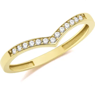 Produktbild von Schöner 9 Karat (375) Gold Damen - Wünschelrute Ring mit Zirkonia, 53 (16.9); TRS360759KYRSM