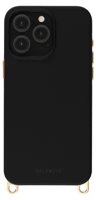 Zdjęcie produktu dla Etui ochronne Selencia Rivièra z magnetycznym mocowaniem MagSafe i odpinanymi zaczepami, przeznaczone dla telefonu Apple iPhone 15 Pro Max - kolor: Velvet Black