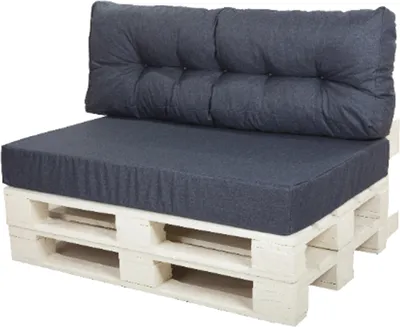 Immagine prodotto di Set di cuscini per pallet 120x50 seduta e 120x40 cuscino blu scuro | cuscino | set di cuscini per pallet per esterno