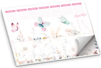 Produktbild von itenga Schreibtischunterlage Schmetterling DIN A2 50 Blatt