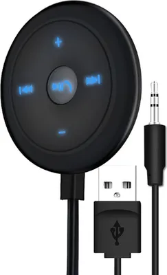 Image de Récepteur Bluetooth pour véhicule Adaptateur audio MP3 pour voiture Noir