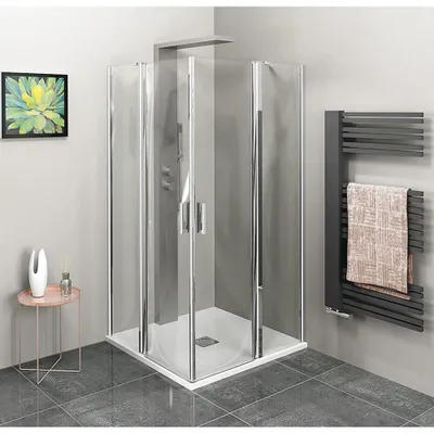 Imagen del producto de Polysan ZOOM, mampara de ducha cuadrada, 900x900 mm, vidrio transparente
