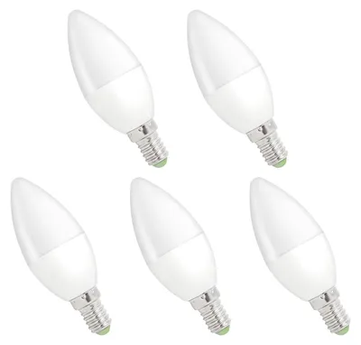 Produktbild von Spectrum E14 LED Kerzenlampe 4W 340lm 4000K Neutralweiß 230V 5 Stück