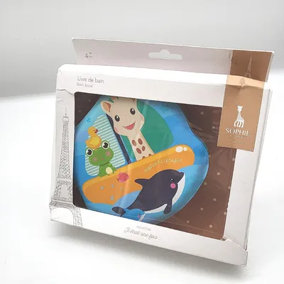 Produktbild von Sophie la Girafe - Sophie la Girafe Sophie la Girafe Badebuch – lustig und bunt – 8 Seiten – 3 Verschiedene Wasser-Universen – für Kinder ab 4 Monaten