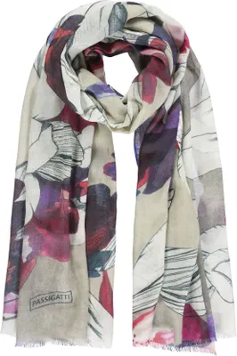 Produktbild von Passigatti Schal mit digitalem Print Blumendesign, Gr. ONESIZE