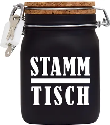 Produktbild von Spardose Geld Geschenk Ideen Stammtisch Schwarz Weiss Größe L 1 Liter