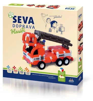 Obrázok produktu pre Stavebnica SEVA DOPRAVA Hasiči plast 545 dielikov v krabici 35x33x5cm