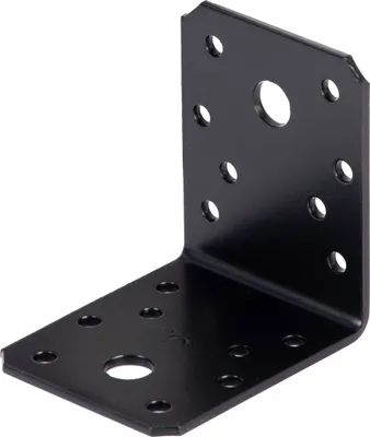 Immagine prodotto di Alberts 824655 Connettore angolare - zincato - nero - plastificato - 70 x 70 x 55 mm, set da 20