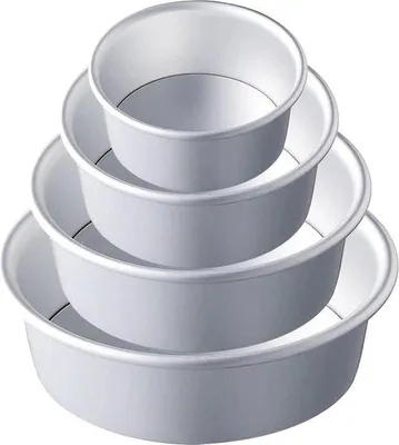 Produktbild von Entfernbare runde Kuchenformen aus Aluminiumlegierung, 4-teilig, 6-9 Zoll