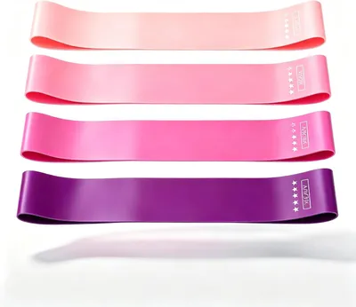 Obrázek produktu pro Sada fitness gum s odporem, 5 kusů, vyrobené z TPE, s odporem 4,5–18 kg, určené pro budování svalů