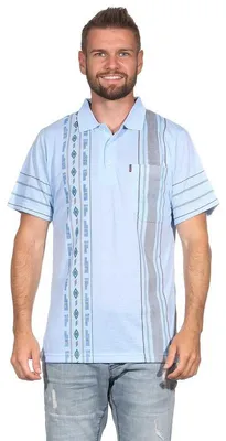Produktbild von Herren Poloshirt Sommer Polo-Hemd Kurzarm Hellblau/L