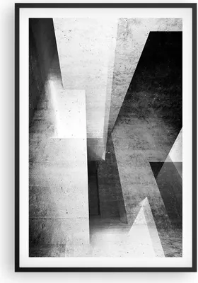 Produktbild von Gerahmtes Poster - Schwarzer Rahmen - Dreidimensional Illusion optisch - 61x91,5 cm - Wand Bild - Wanddeko - Wandbilder - Kunstposter - Wandposter - Bilderrahmen - Bilder - Kunstdruck P2BPA61x91-4962