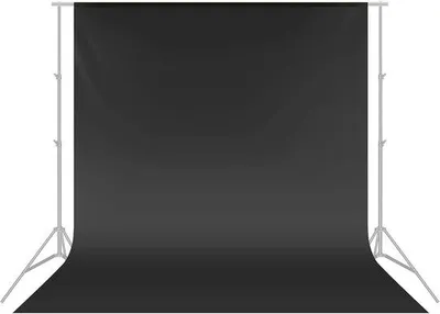 Productafbeelding van Zwarte Achtergrond voor Fotostudio 3 x 3,6 m - Opvouwbaar Polyester
