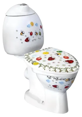Produktbild von KID Kinder-WC inkl.Spülkasten, Abgang waagerecht, mit Farbdruck