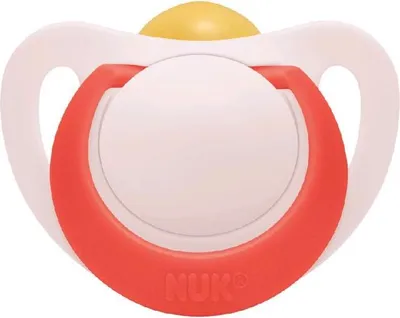 Produktbild von NUK Star Latex Schnuller 6-18 m rot, Gr. 6-18 m