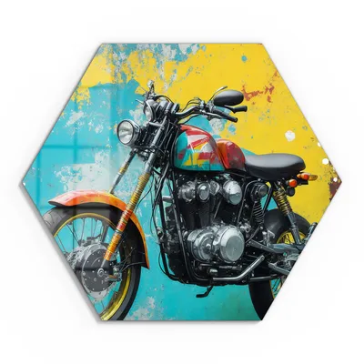 Produktbild von DEQOART Glasbild Echtglas 40x35 cm 'Revolution auf Rädern' Wandbild Bild modern Deko