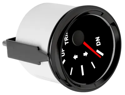 Image de Jauge de trim pour bateau, étanche IP67, avec rétroéclairage rouge, 52 mm, pour bateaux et yachts, cadran noir, cache noir