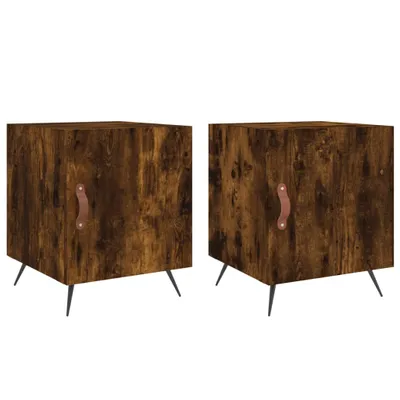 Produktbild von Nachttische 2 Stk. Räuchereiche 40x40x50 cm Holzwerkstoff