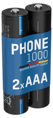 Produktbild von ANSMANN Telefon Akku Micro AAA, 950 mAh 1,2V, 2 Stück, leistungsstark