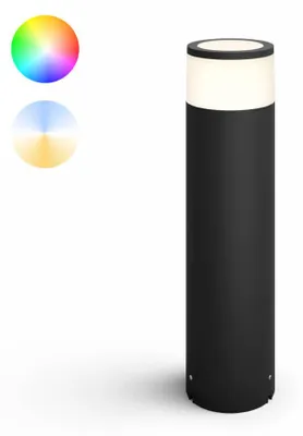 Obrázek produktu pro Philips Hue White and Color ambiance Venkovní sloupek Calla, Chytré podstavcové/sloupkové svítidlo, Bluetooth/Zigbee, Černá, LED, Kov, Žárovky bez možnosti výměny
