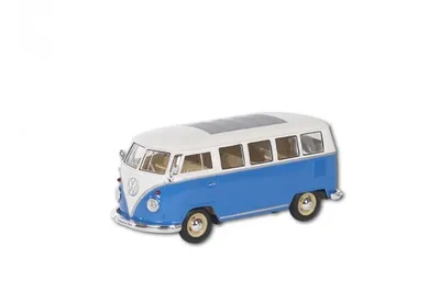Produktbild von Welly Modellauto 1:24 1962 VW Volkswagen Classical Bus Blau-Weiss WE-22095-BLAU
