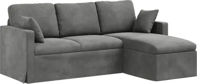 Obrázok produktu pre vidaXL Pohovka tmavošedá 198 x 134 x 80 cm zamat