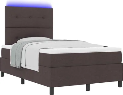 Obrázok produktu pre Skriňová posteľ s matracom tmavohnedá 120 x 200 cm látka