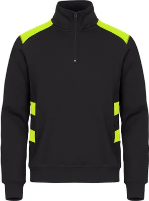 Produktbild von Ambition Sweatshirt mit halbem Reißverschluss, versteckter Reißverschlusstasche und Rippenbündchen