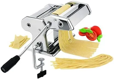 Obrázek produktu pro Italský stroj na výrobu těstovin, nerezová ocel, stříbrná barva
