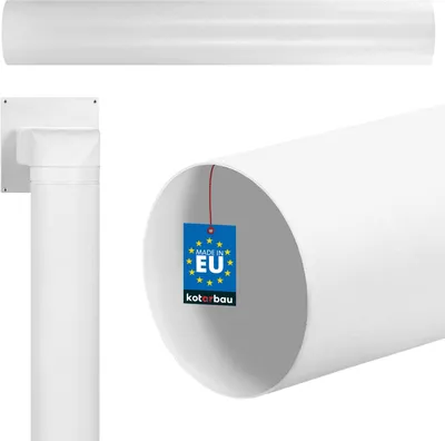 Zdjęcie produktu dla KOTARBAU® Kanal wentylacyjny okragly 1000 mm ? Kanal okragly 1250 mm System kanalów okraglych PVC bialy