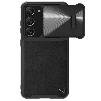 Obrázek produktu pro Nillkin CamShield Leather S Case Samsung Galaxy S23+ pouzdro s krytem fotoaparátu černé
