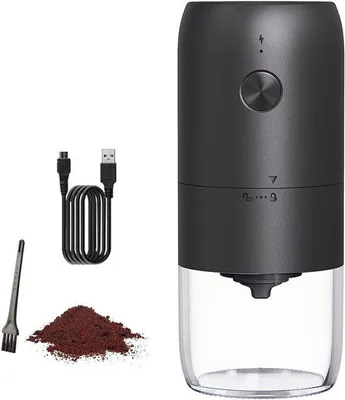 Produktbild von Elektrische Koffiemühle mit Keramikmahlwerk - Verschleißfeste Koffiemühle für Kaffeebonen - Handliche Kaffee- und Espresso-Mühle