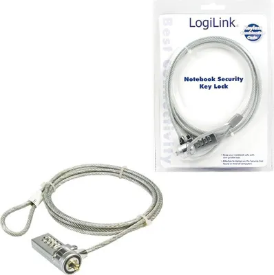 Produktbild von LogiLink Sicherheitskabelschloss - 1.5 m
