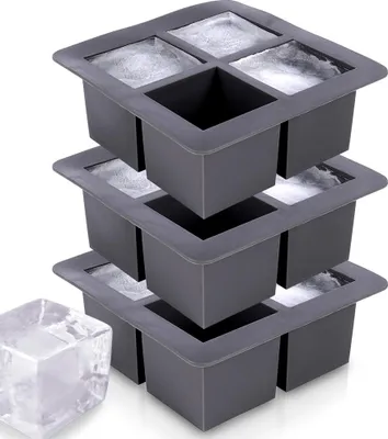 Obrázok produktu pre Silikónová forma na ľadové kocky XXL 15,5 x 15,5 x 6 cm, 3 kusy.