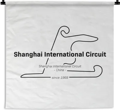 Produktbild von MuchoWow® Wandteppich Wandbehang China - Rennstrecke - F1 90x90 cm Tapisserie Dekoration Wandtuch - Wandaufhänger