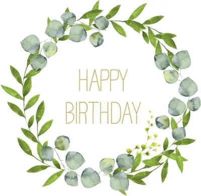 Produktbild von 20 Servietten Happy Bday - Happy Birthday im Kranz 33x33cm