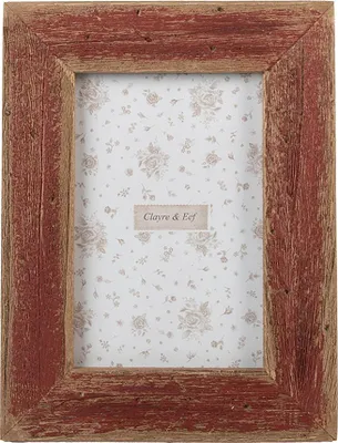 Productafbeelding van Clayre & Eef fotolijst, 10x15 cm, bruin, rood, hout