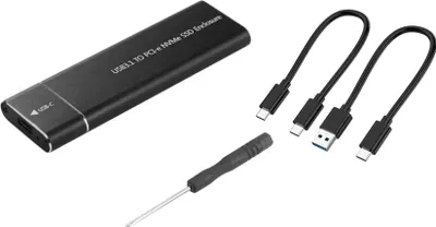 Produktbild von skříň pro disky 2 v 1 USB-A a USB-C na M.2 NVME PCIE USB 3.1 M2